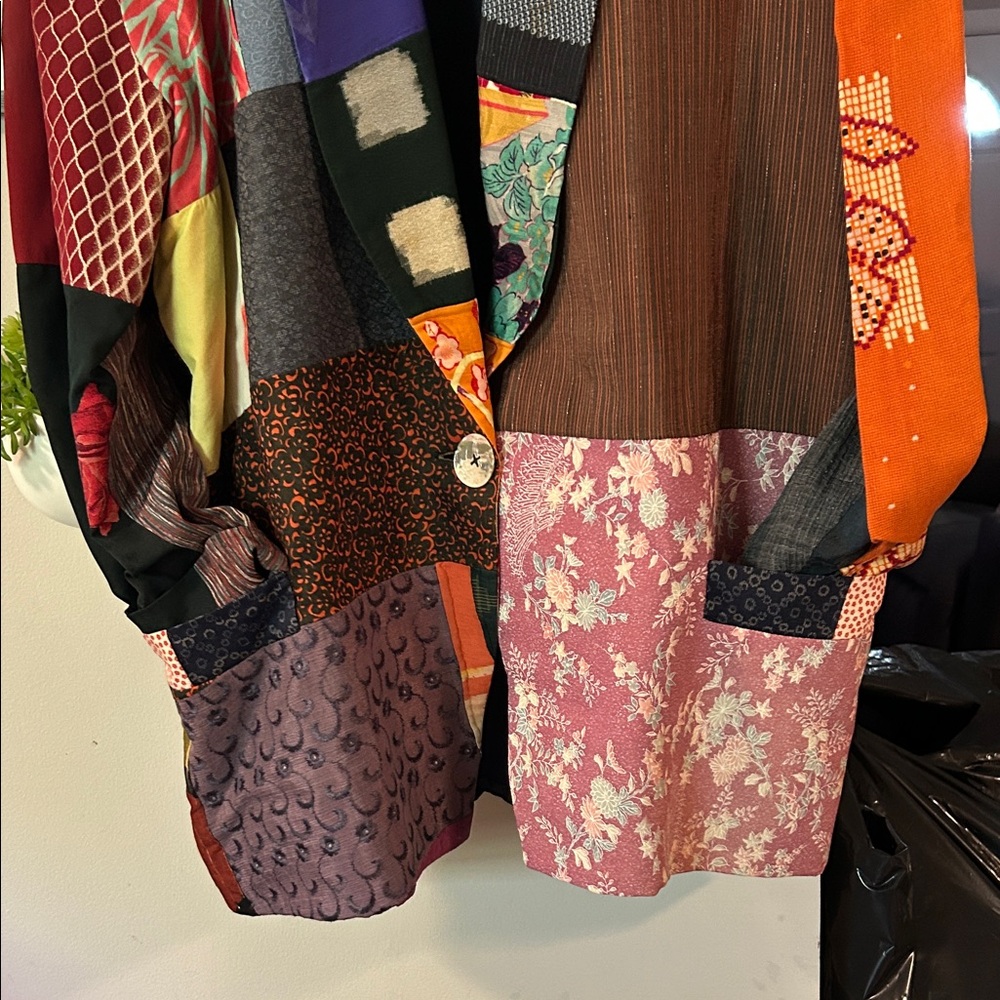 Patchwork Blazer - Multicolor - image 5